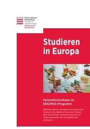 Broschüre aller Erasmuspartnerhochschulen - Fachhochschule ...