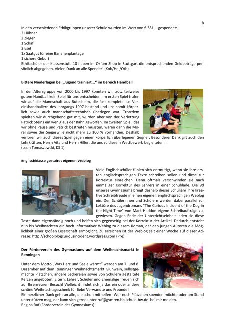 Ausgabe 2 - Gymnasium Renningen