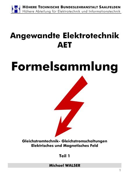 Formelsammlung Teil 1 als PDF-Download - der HTL Saalfelden
