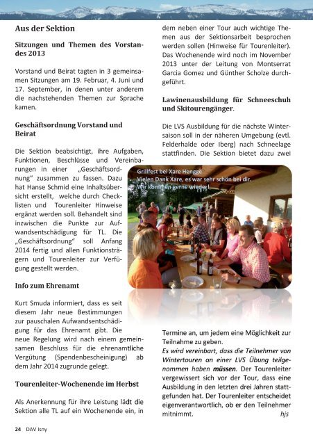 Sektionsbrief - Alpenverein Isny