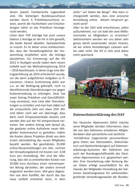 Sektionsbrief - Alpenverein Isny