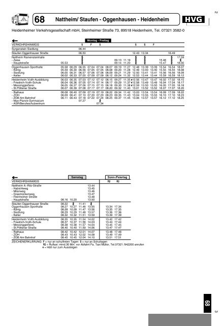 Staufen/Nattheim - Heidenheimer Verkehrsgesellschaft