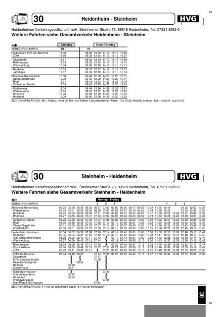 Heidenheim - Steinheim - Heidenheimer Verkehrsgesellschaft