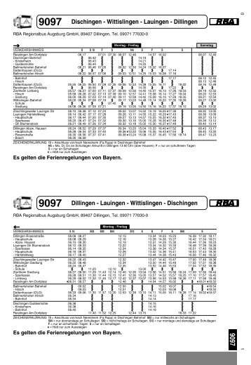 9097 Dischingen - Wittislingen - Lauingen - Dillingen 9097 Dillingen ...