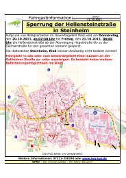 Sperrung Steinheim