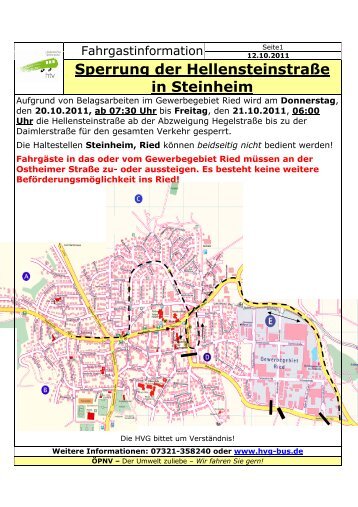Sperrung Steinheim
