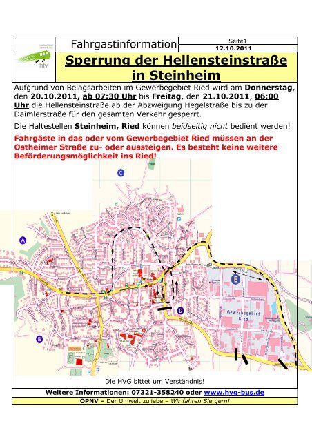 Sperrung Steinheim