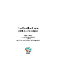Das Handbuch zum KDE-Menü-Editor - KDE Documentation