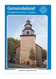 Oktober bis Dezember 2013 - Evangelische Kirchengemeinde Gedern