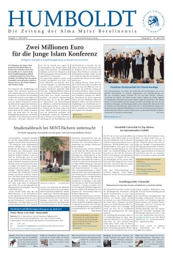 Zwei Millionen Euro fÃ¼r die Junge Islam Konferenz - Humboldt ...