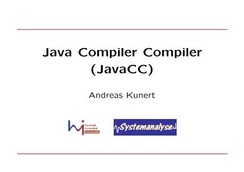 Java Compiler Compiler (JavaCC)