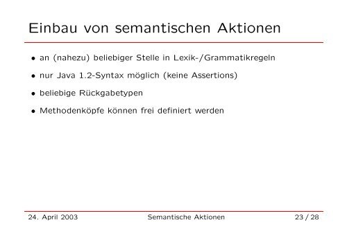 Java Compiler Compiler (JavaCC)