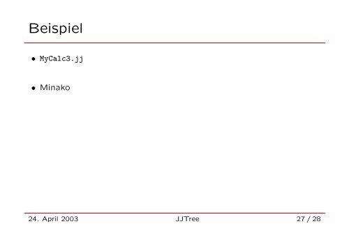 Java Compiler Compiler (JavaCC)