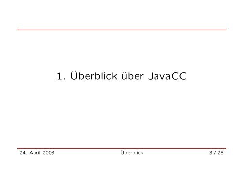 Java Compiler Compiler (JavaCC)