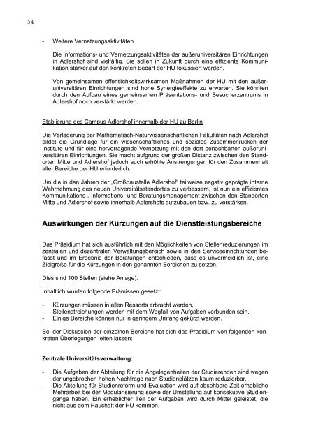 Aktueller Hochschulstrukturplan (Juni 2004) - Humboldt-UniversitÃ¤t ...