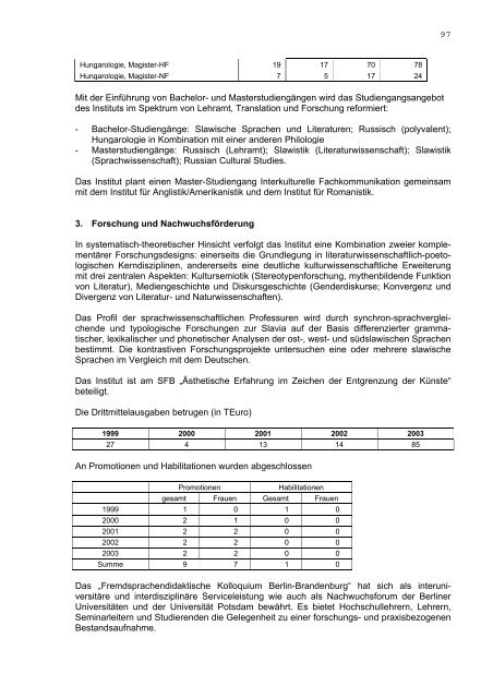 Aktueller Hochschulstrukturplan (Juni 2004) - Humboldt-UniversitÃ¤t ...