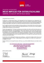 neue Impulse für Ostdeutschland - SPD