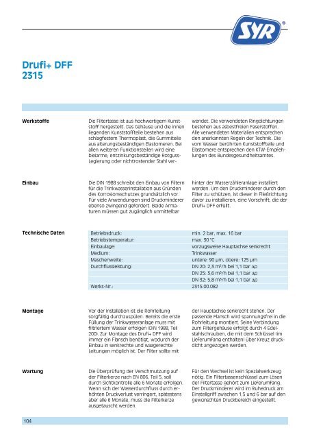 Katalog Anwendungstechnik 2013 - Syr