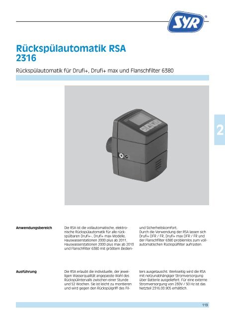 Katalog Anwendungstechnik 2013 - Syr