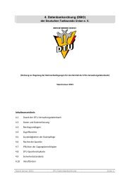 Datenbankordnung - Deutsche Taekwondo Union