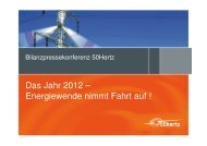 Präsentation zur Geschäftsbilanz 2012 - 50Hertz Transmission GmbH