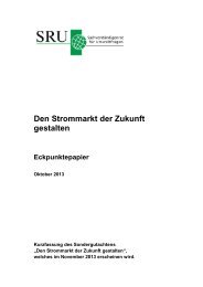 Den Strommarkt der Zukunft gestalten (Eckpunktepapier SRU)