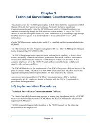 HQFMSP Chapter 9, Technical Surveillance Countermeasures