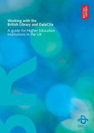 Working with the British Library and DataCite A guide for Higher ...