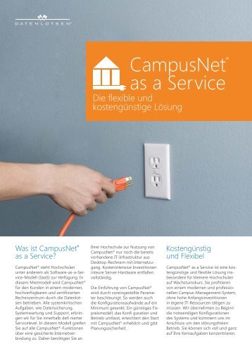 CampusNet ® as a Service - Datenlotsen