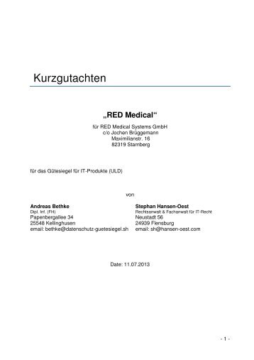 Kurzgutachten Erstzertifizierung 2013 - Unabhängiges ...