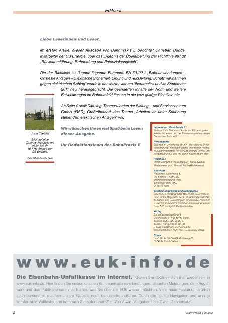 2 · 2013 - Eisenbahn-Unfallkasse