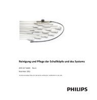 Reinigung und Pflege der Schallköpfe und des Systems - Philips ...