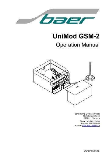 Unimod GSM-2 - Baer Gmbh