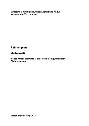 Rahmenplan Mathematik - Bildungsserver Mecklenburg-Vorpommern