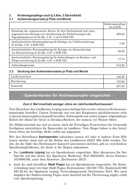 AMTSBLATT DER GEMEINDE GROSSPÖSNA - in Grosspösna