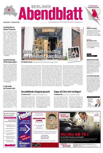 dritter säureanschlag auf beliebtes kiez-bistro - Berliner Abendblatt