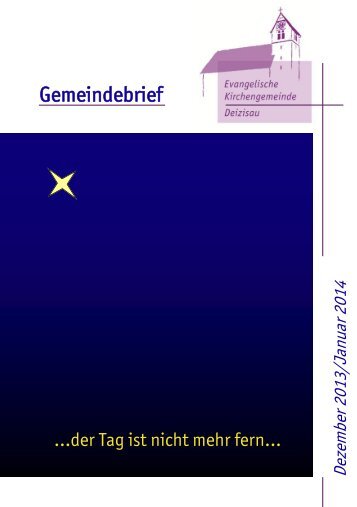 Gemeindebrief - Evangelische Kirchengemeinde Deizisau