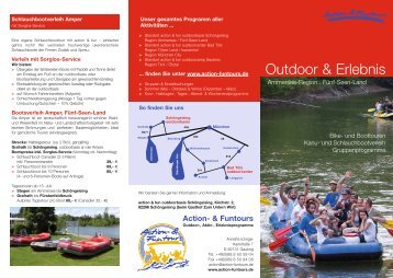 Outdoor & Erlebnis-Katalog Ammersee-Region - Action & Funtours