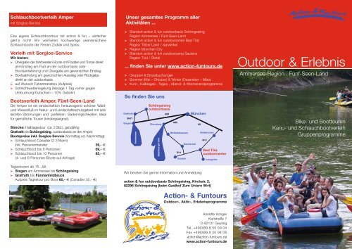 Outdoor &amp; Erlebnis-Katalog Ammersee-Region - Action &amp; Funtours