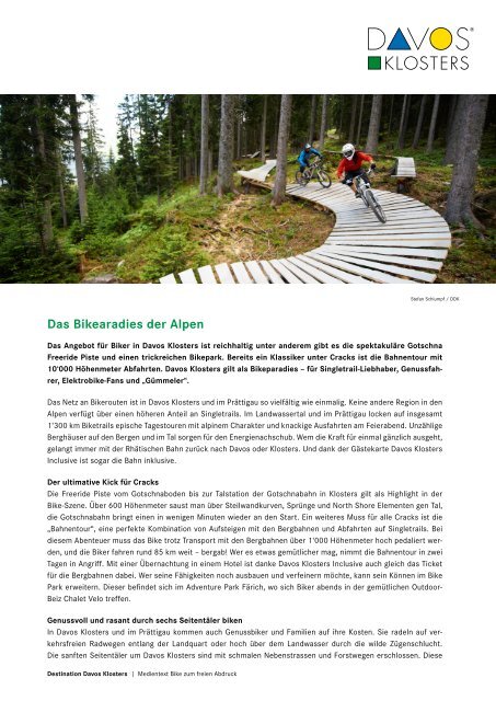 Single Trail Paradies für Biker (PDF 866 KB) - Davos