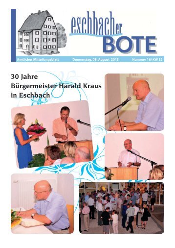30 Jahre Bürgermeister Harald Kraus in Eschbach