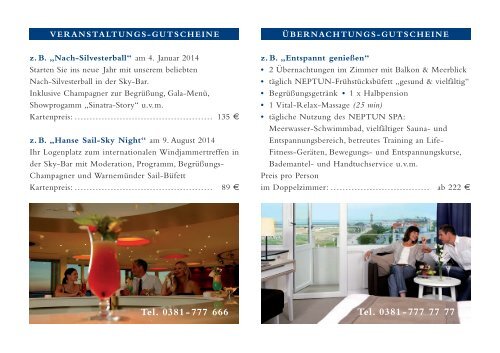 Geschenk - Ideen 2014 (PDF) - Hotel Neptun