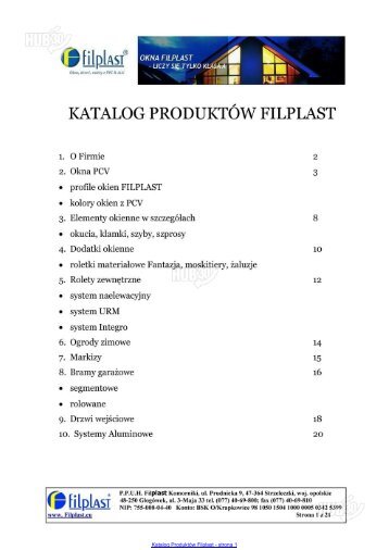 Katalog ProduktÃ³w Filplast