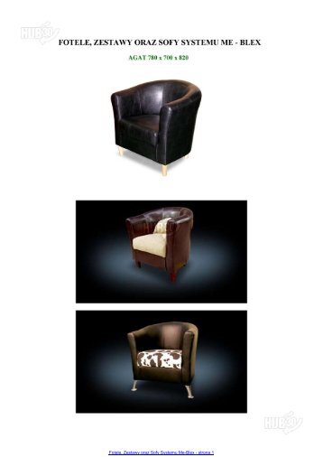 Fotele, Zestawy oraz Sofy Systemu Me-Blex