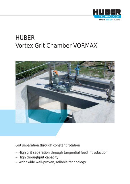 Brochure: HUBER Vortex Grit Chamber VORMAX