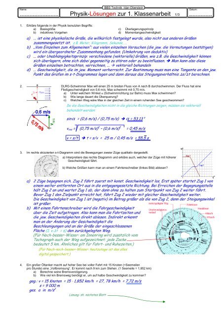 Wiederholung zur 1. Klassenarbeit - H. Klinkner