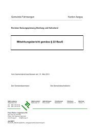 Mitwirkungsbericht gemäss § 22 BauG - Fahrwangen