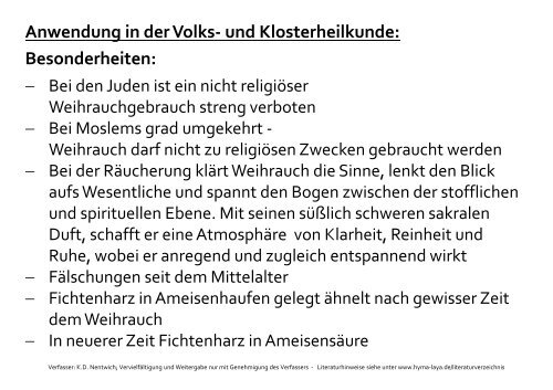 Anwendung in der Volks- und Klosterheilkunde