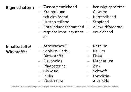 Anwendung in der Volks- und Klosterheilkunde