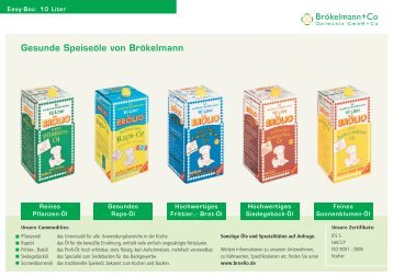 Übersicht Logistikdaten Easy-Box - Brökelmann + Co